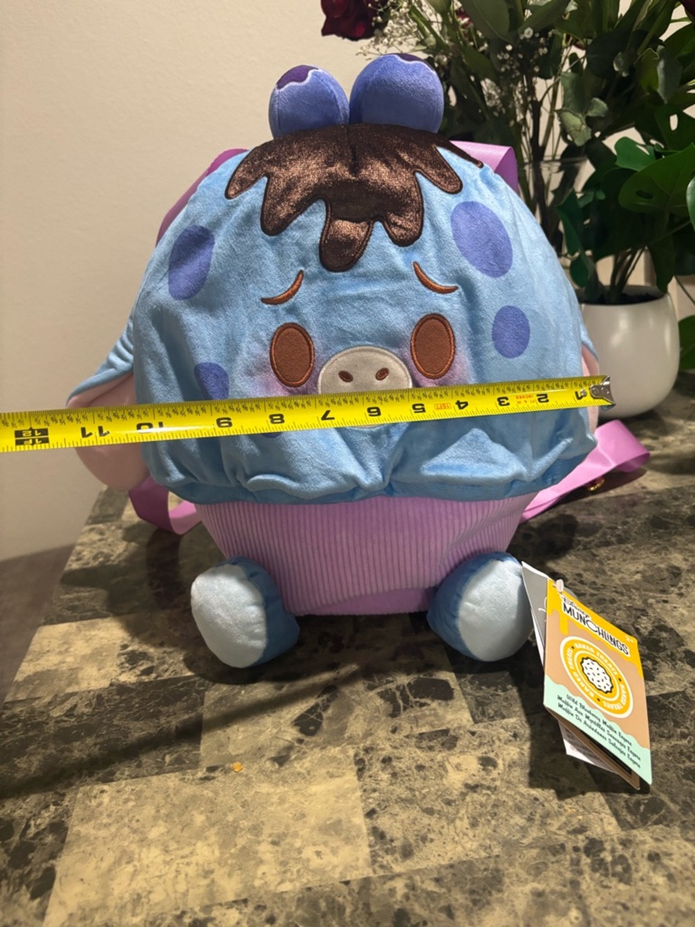 Disney Munchlings Eeyore Plush Backpack Blue Purple Medium Adjustable Strap - Picture 4 of 10